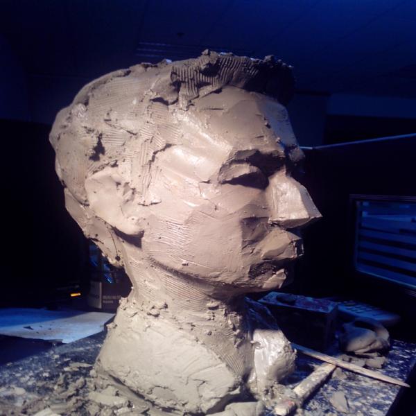 人物圖像泥塑浮雕