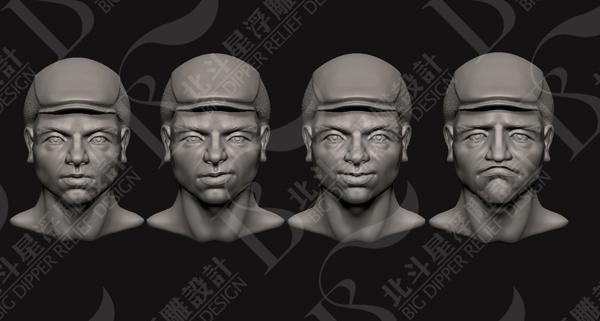 人物圖像立體浮雕